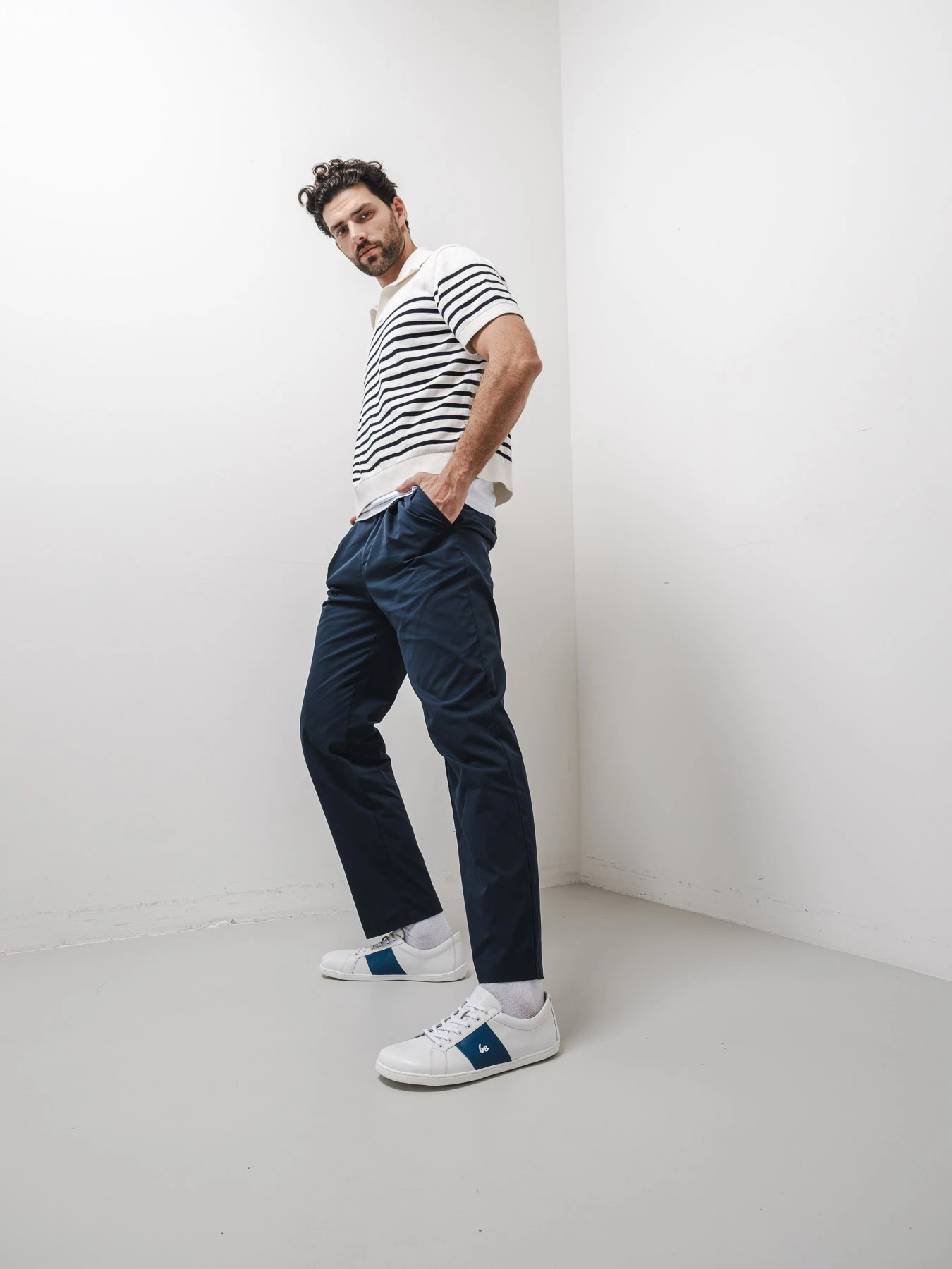 Босоногие кроссовки Be Lenka Elite - белый и тёмно-синий, фото 6