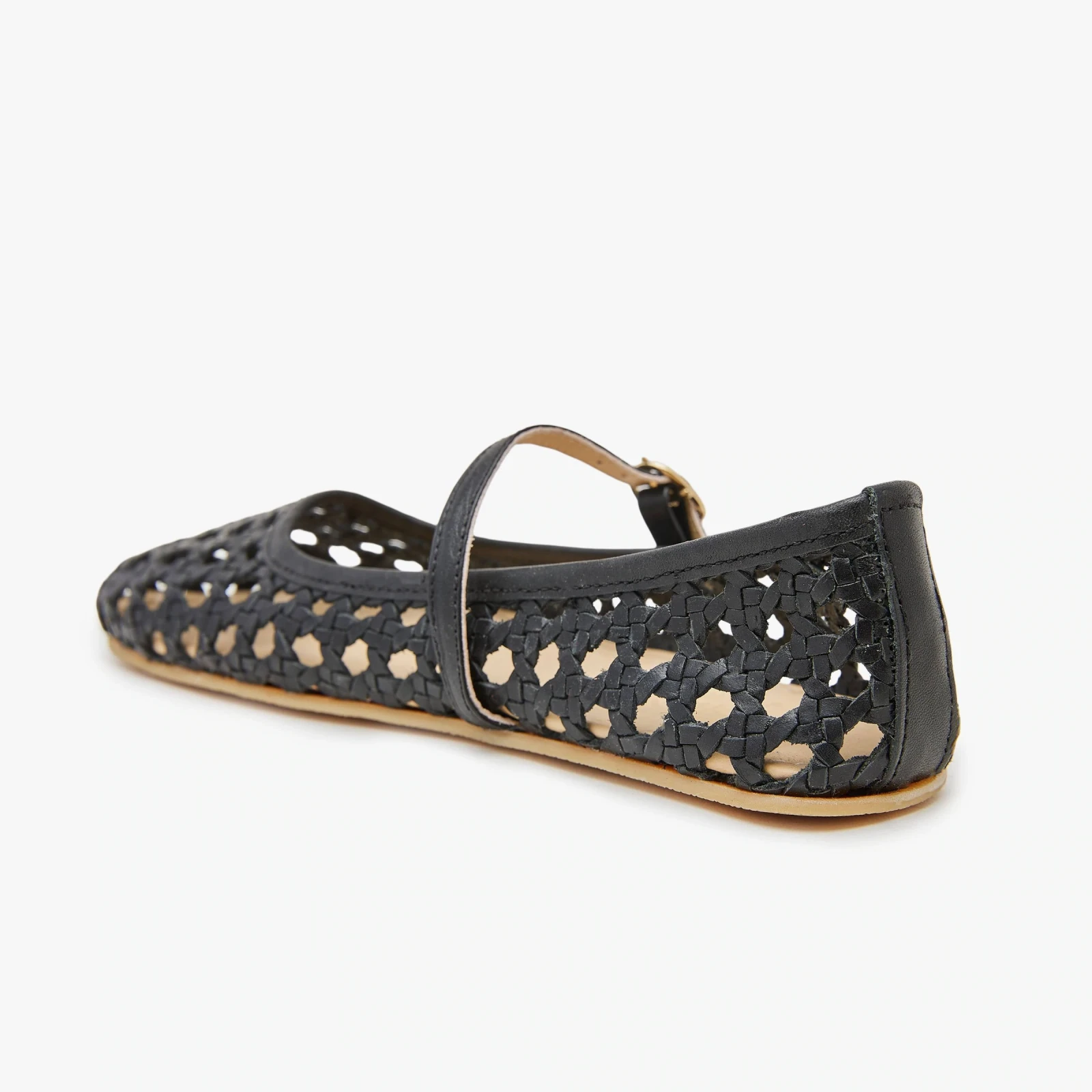 Босоногие туфли Origo Woven Ballerina by Anya — чёрный, фото 4